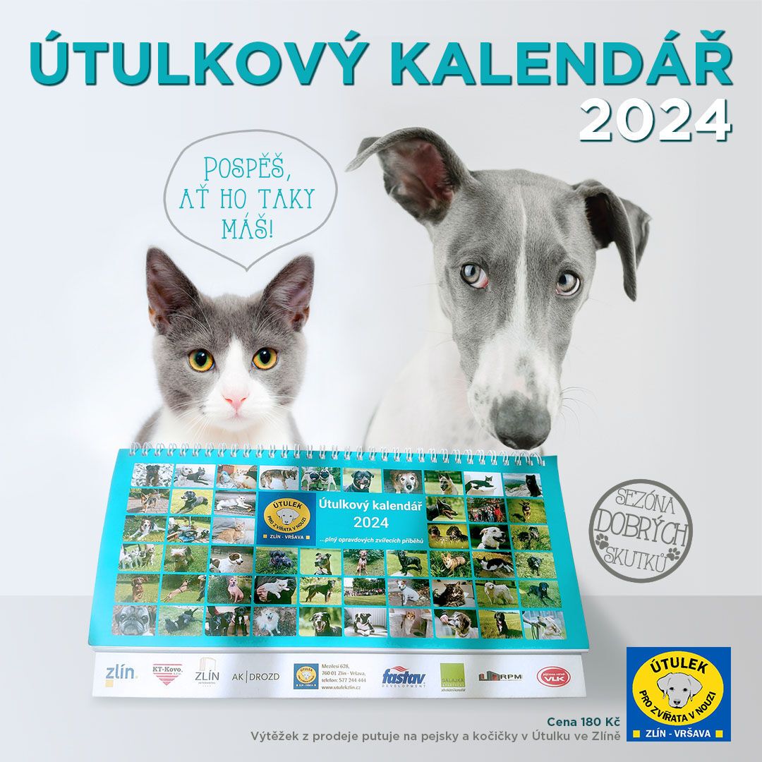 Útulek kalendář 2024 1080x1080 Útulek kalendář 2024 1080x1080